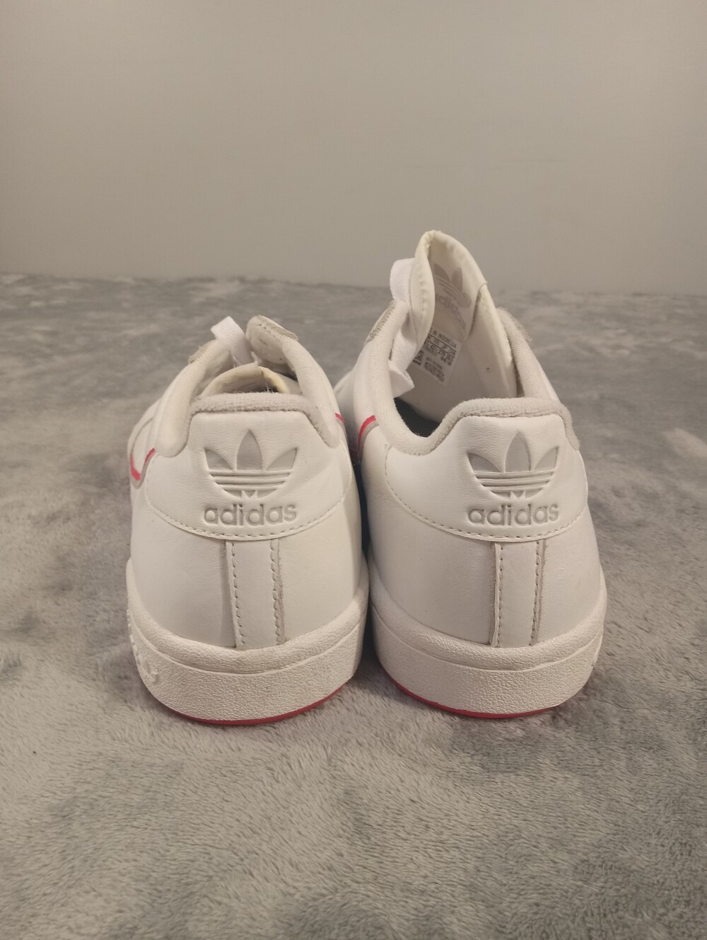 adidas Women's Continental 80 Off White Leather Sneakers with Pink Trim Size 9 - Picture 7 of 7
